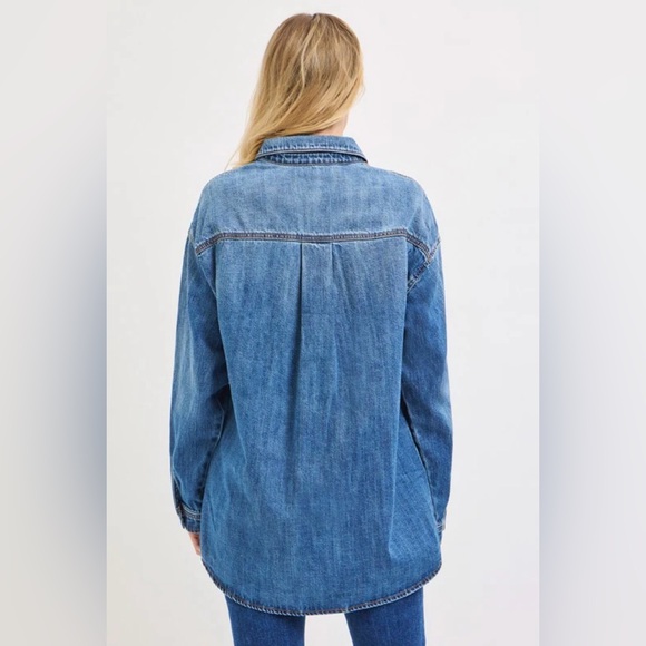 New! Risen Denim Shacket - Picture 6 of 8